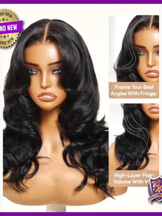 Human Hair Lace Front Wig 16 Inch Glueless Pre Plucked Body Wave main image 6